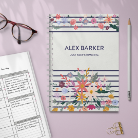 Personalized Combined Diary & Notebook - Line Design by FROM YOU TO ME