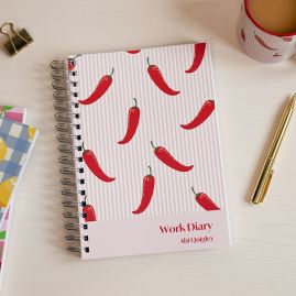 Personalized Combined Diary & Notebook - Stripe Design by FROM YOU TO ME