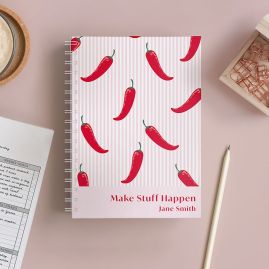 Personalized Combined Diary & Notebook - Stripe Design by FROM YOU TO ME