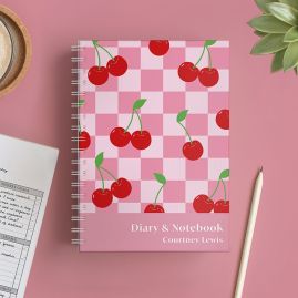 Personalized Combined Diary & Notebook - Stripe Design by FROM YOU TO ME