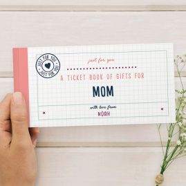 Personalized Book Of Giftable Coupons For Moms, Grandmas, Sisters  . . . & Friends
