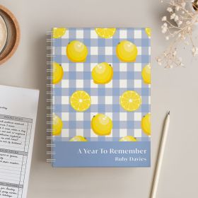 Personalized Combined Diary & Notebook - Stripe Design by FROM YOU TO ME