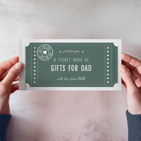 Personalised Book Of Giftable Tickets for Dad/Grandad by FROM YOU TO ME