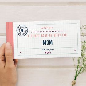 Personalized Book Of Giftable Coupons For Moms, Grandmas, Sisters  . . . & Friends
