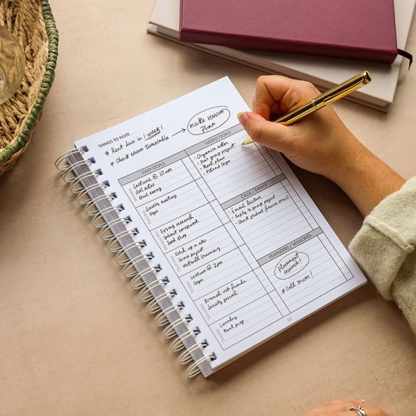 Personalized Striped Combined Diary & Notebook