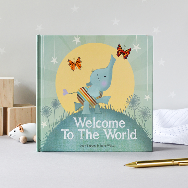 Welcome To The World hardback children’s book cover keepsake gift book for a new baby 