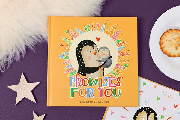 Promises For You book for children, featuring two cute penguins.