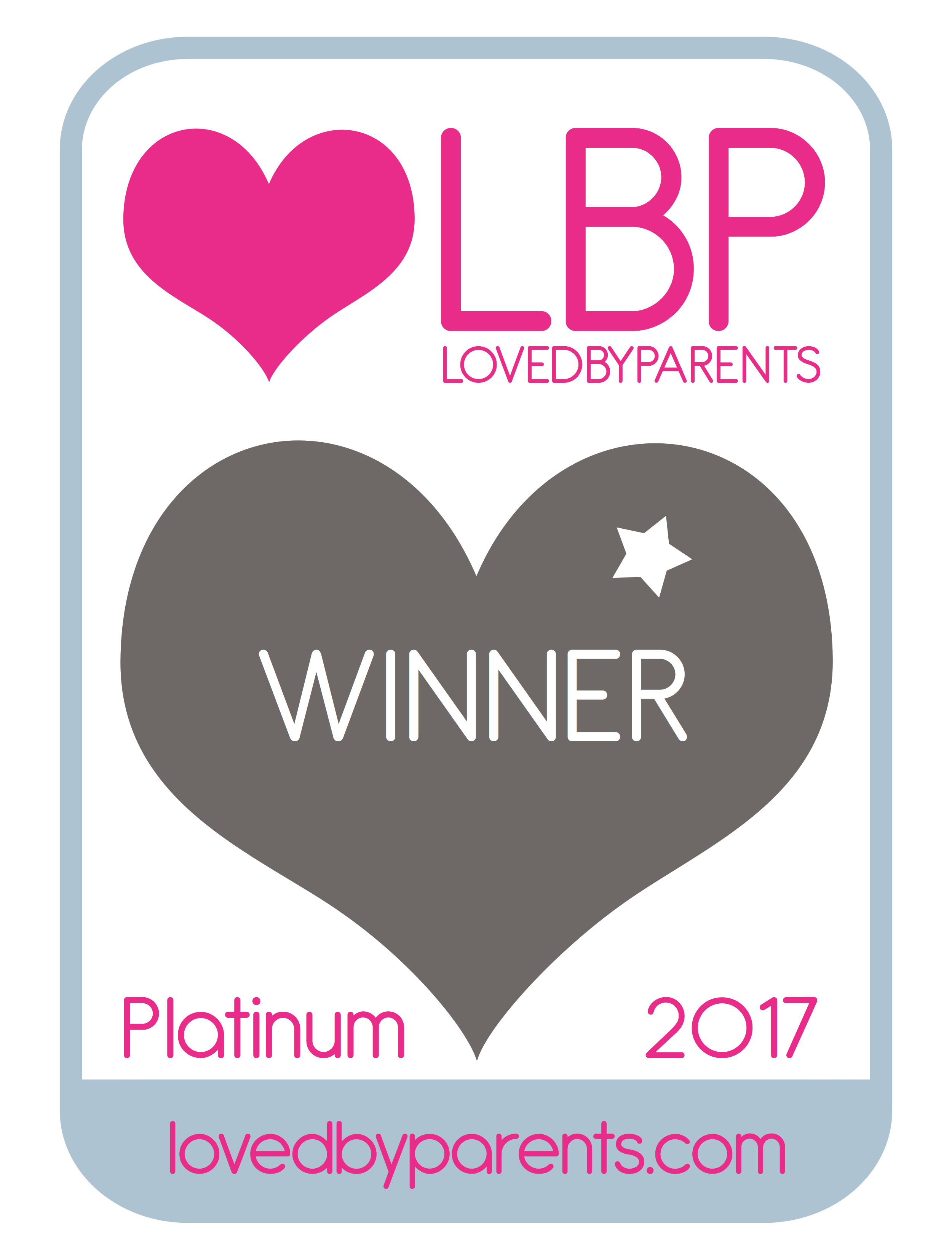 Loved by Parents Platinum 2015 Loved by Parents Platinum 2017